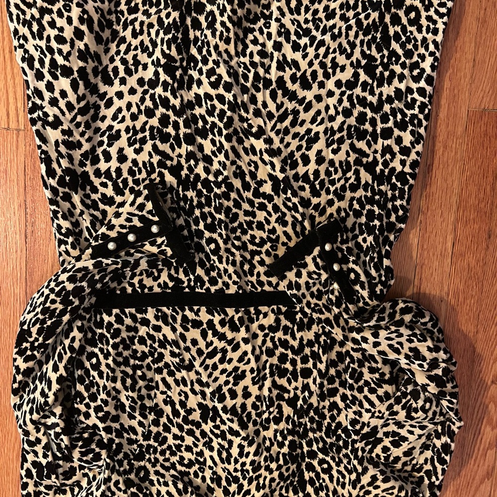 Batsheva Mini Tate Dress in Leopard Velvet - Picture 5 of 8